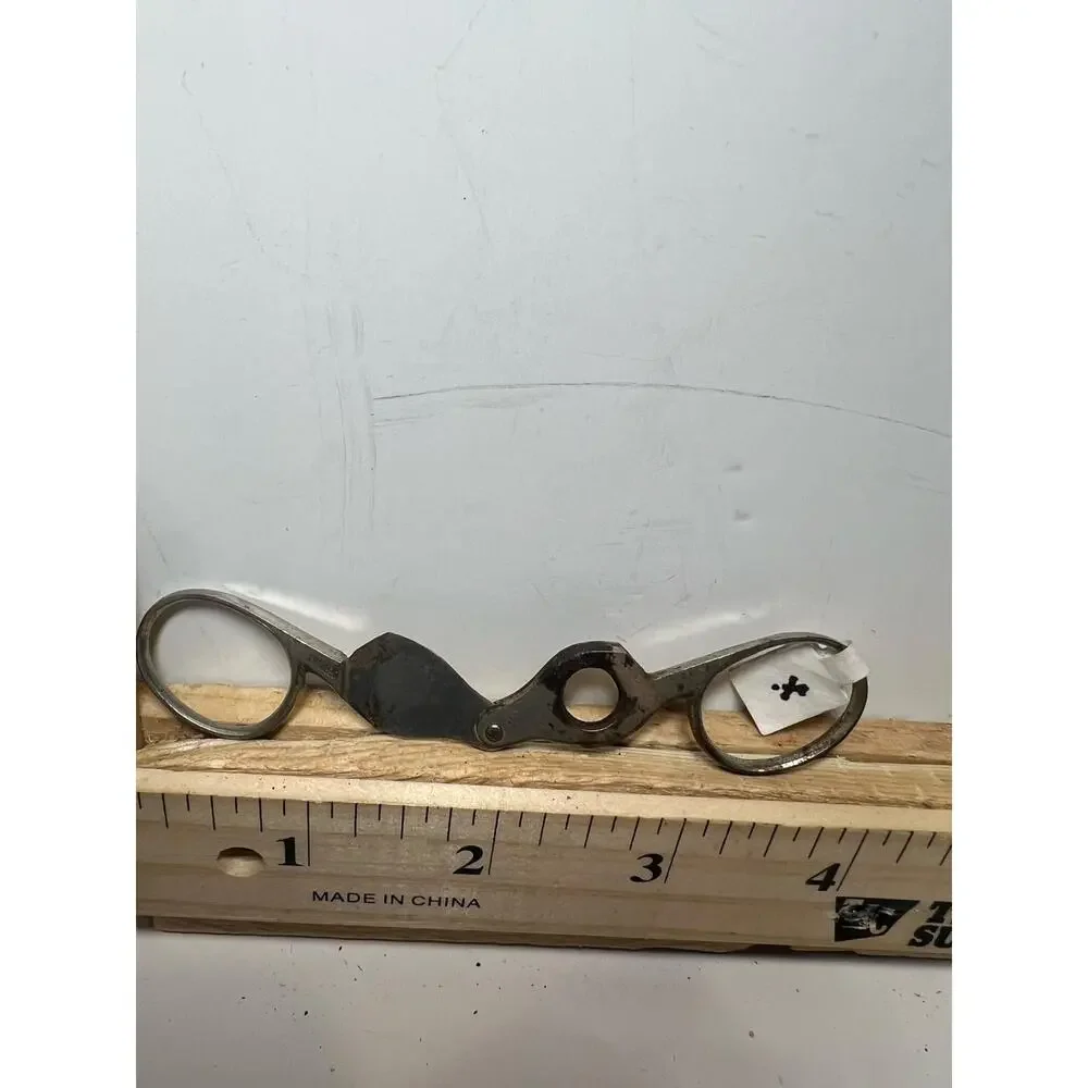 Vintage Folding Travel Scissors Compact Metal Sewing Tool Collectible Gift